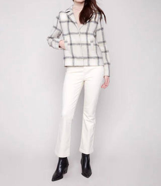 Charlie B - Lurex Plaid Short Jacket
