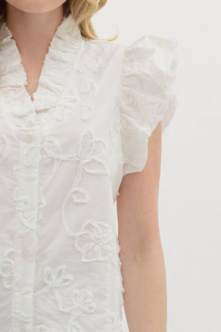 Entro - Floral Applique Blouse