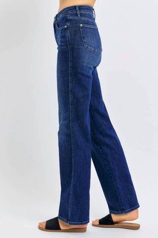 Judy Blue - Mid Rise Tummy Control Straight Jean