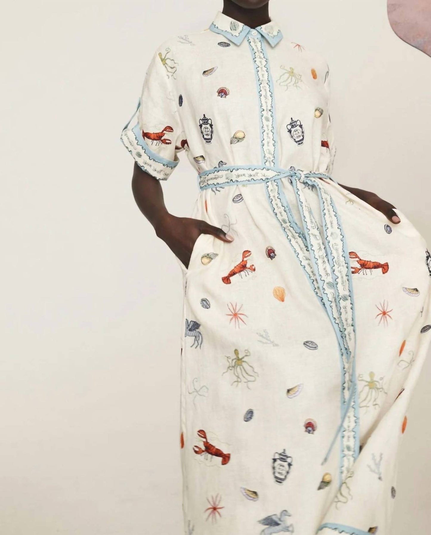 Alemais - Sandy Embroidered Shirt Dress