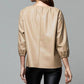 Dolce Cabo - Blakely Faux Leather Puff Sleeve Top