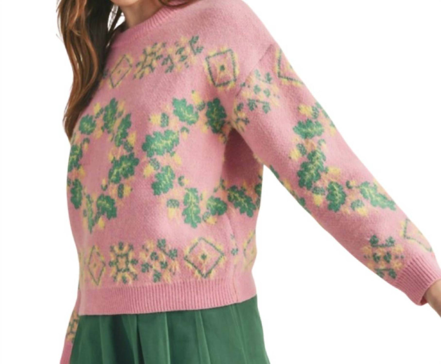 &Merci - Mixed Knit Faire Isle Sweater