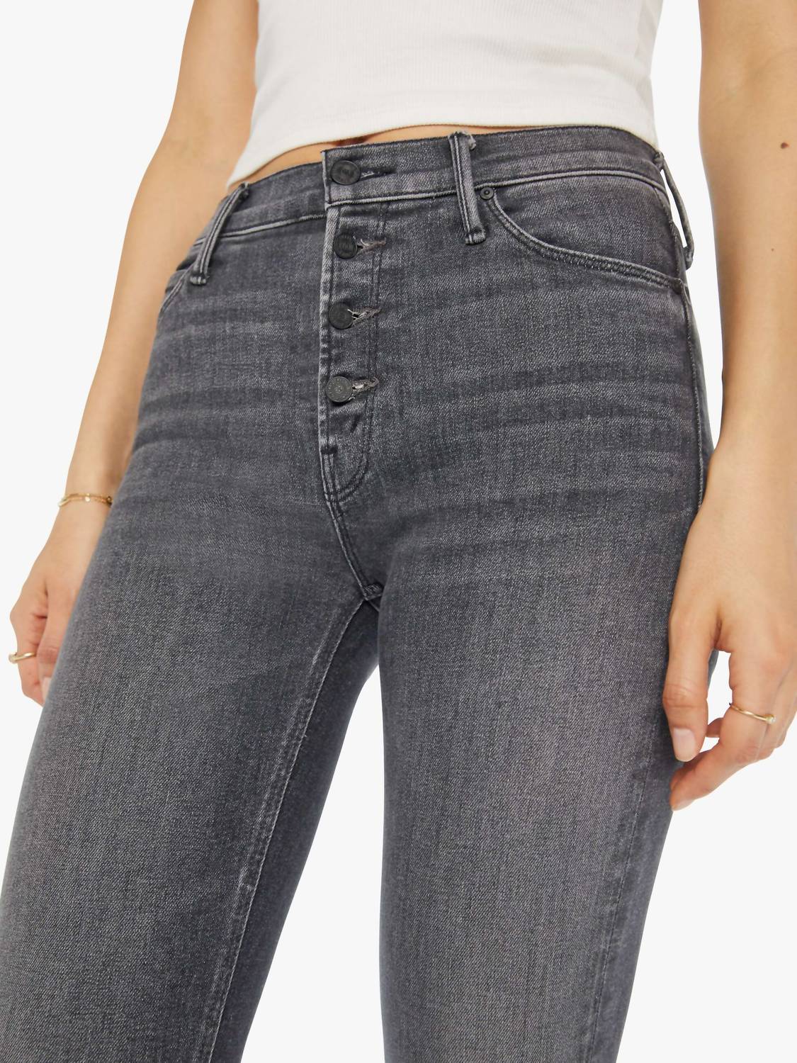 Mother - Pixie Mid Rise Dazzler Ankle Jean