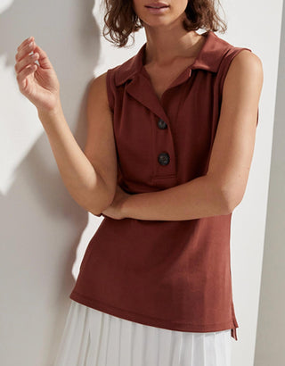 Varley - Caine Sleeveless Polo Top