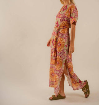 Care Tucker - Beatrice Mesmerized Pattern Kaftan Dress