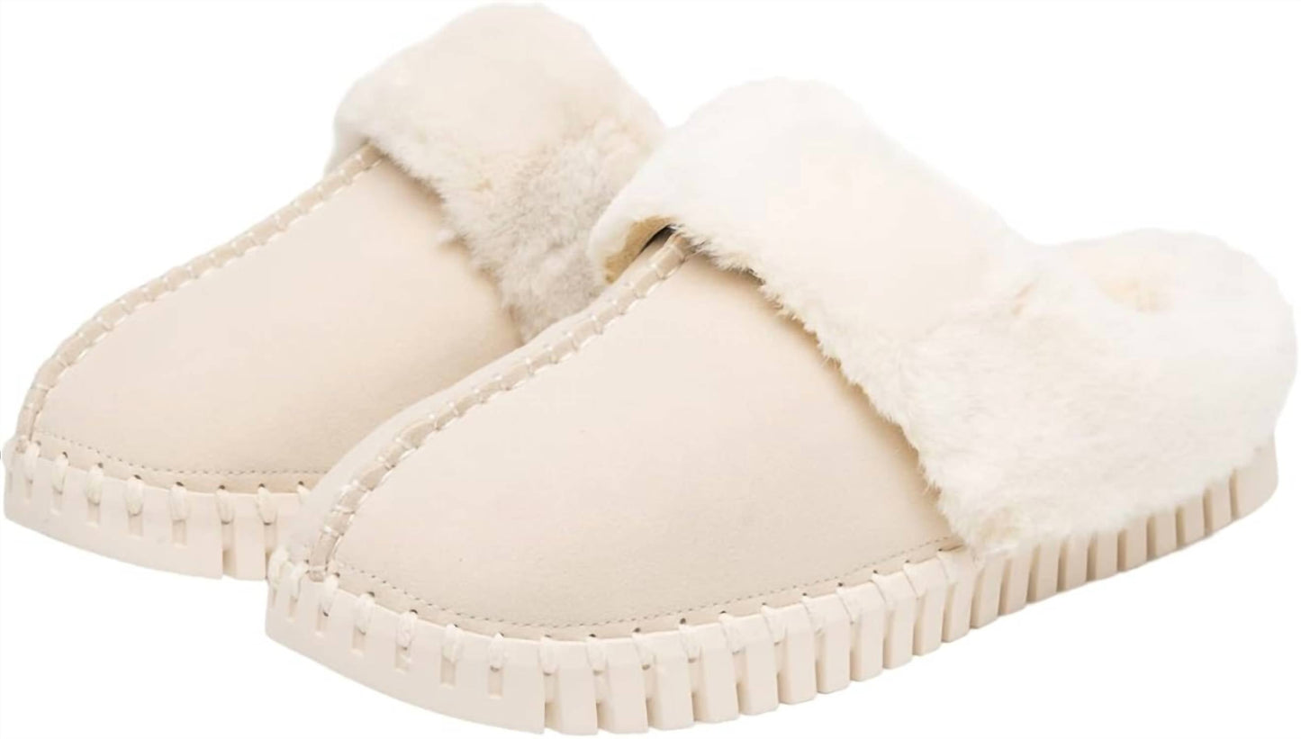 Ilse Jacobsen - Women's Tulip Faux Fur Trimmed Slippers