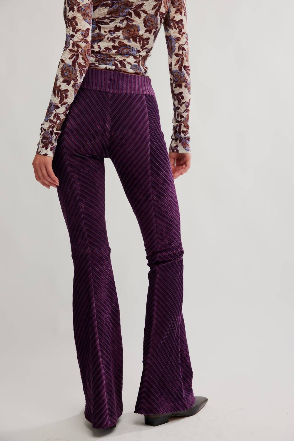 Free People - Penny Pull On Velvet Flare Pant