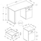 Computer Desk with Marble Look Laminate and Storage Drawers - White