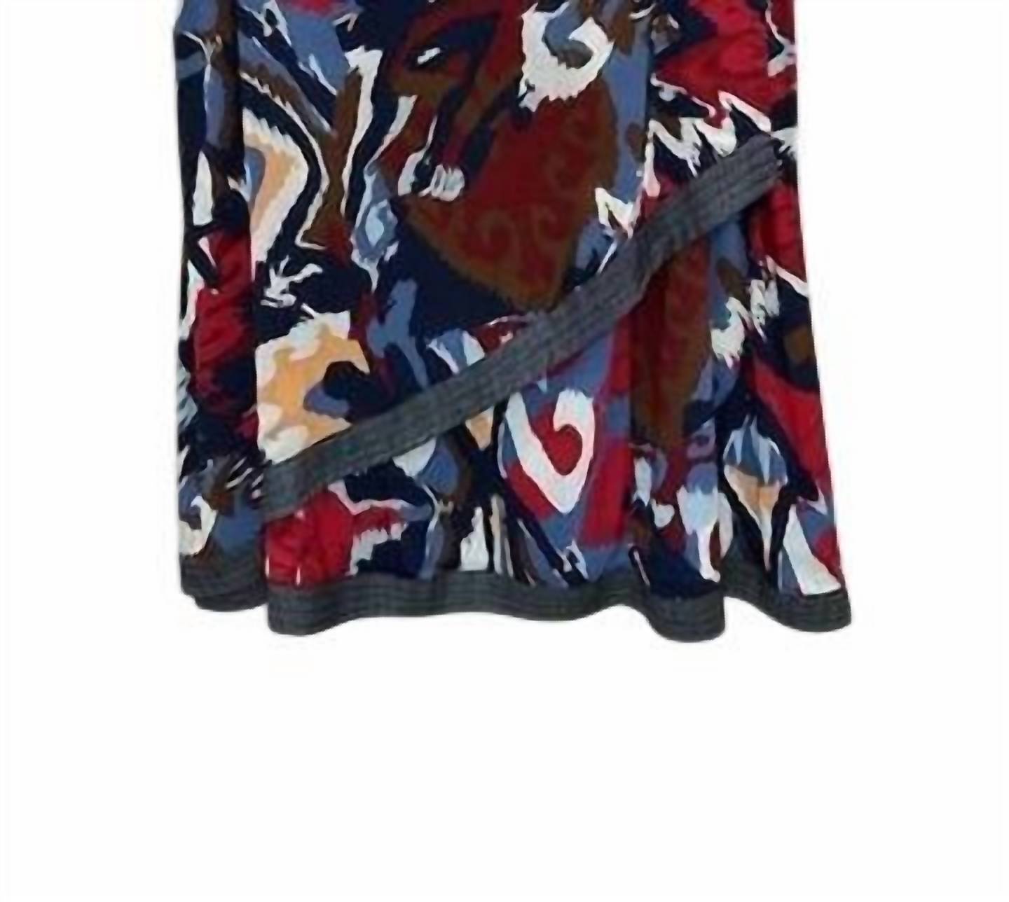 600 West - Women Ikat Faux Mini Wrap Skirt