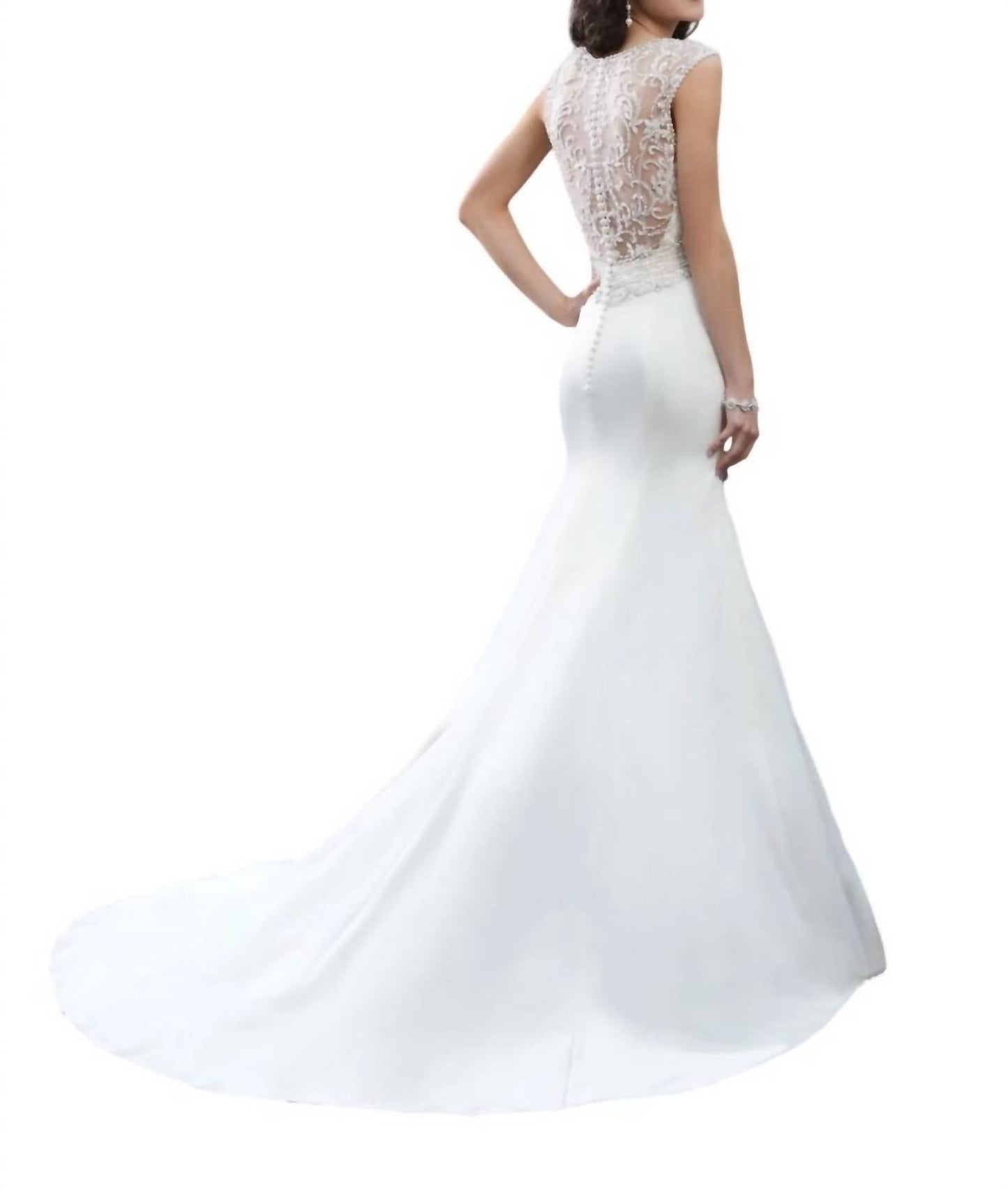 Justin Alexander - Satin Trumpet Dress