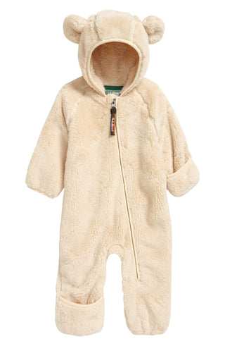 LLBean Fleece Hooded Bunting - Natural