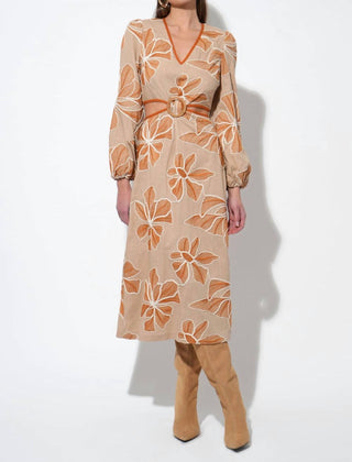 Adelyn Rae - Joy Embroidered Maxi With Side Cut Out Dress