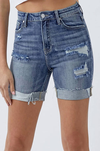 Risen - High Rise Cuffed Shorts