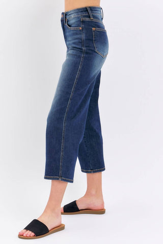 Judy Blue - Mid Rise Tummy Control Wide Leg Jeans