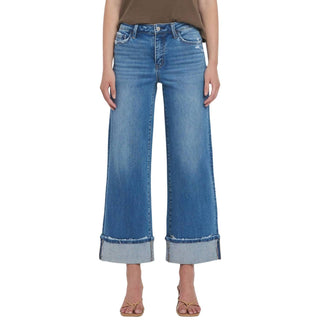 Flying Monkey - High Rise Cuffed Wide Jean