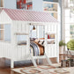 Spring - Full Bed - White / Pink