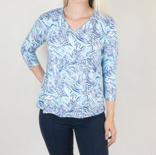 Lulu-B - V-neck 3/4 Sleeve Top