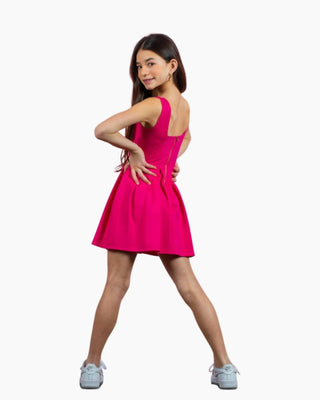 Miss Behave Girls - Betty Square Neck Pleated Dress