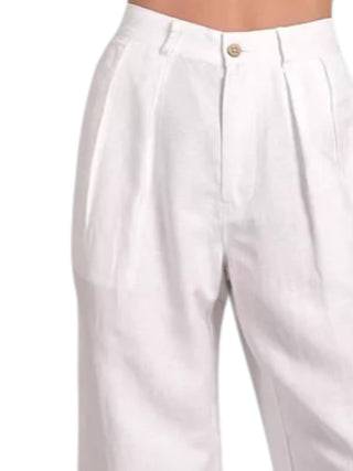 Elan - Linen Pleated Front Pants