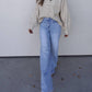 Aemi + Co - V-neck Sweater With Collar