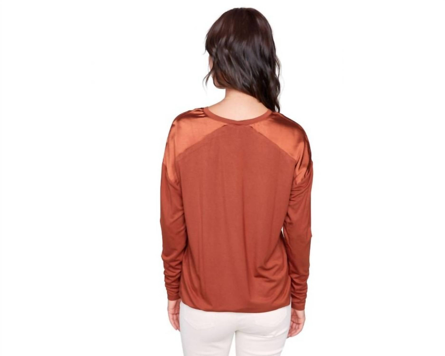 Charlie B - Satin Jersey Combo Top