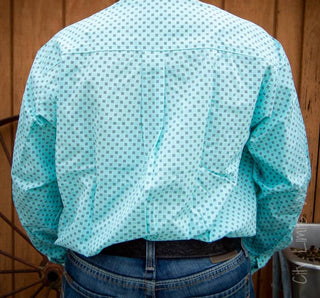 Cinch - Men's Long Sleeve Square Print Button Down