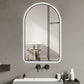 Arched LED Vanity Mirror With Time & Temperature Display