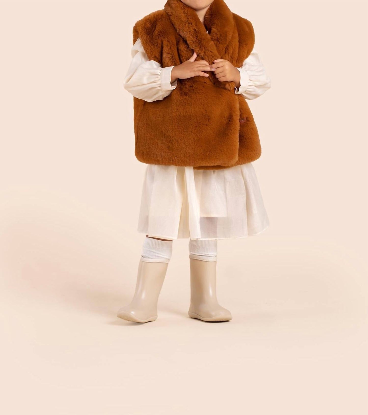 Omamimini - Kids' Faux Fur Vest