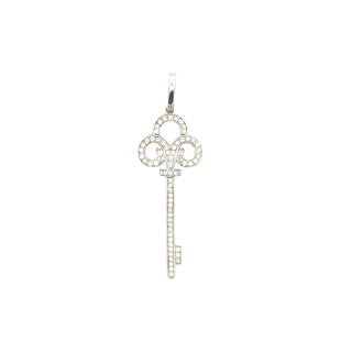 Aamiaa - 0.45 Carat Natural Diamond Clover Key Pendant
