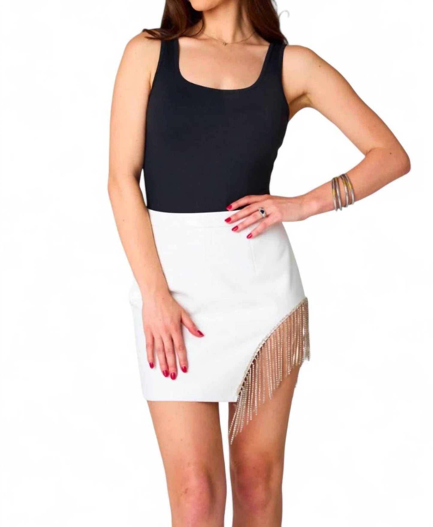 Buddylove - Show Girl Crystal Fringe Mini Skirt