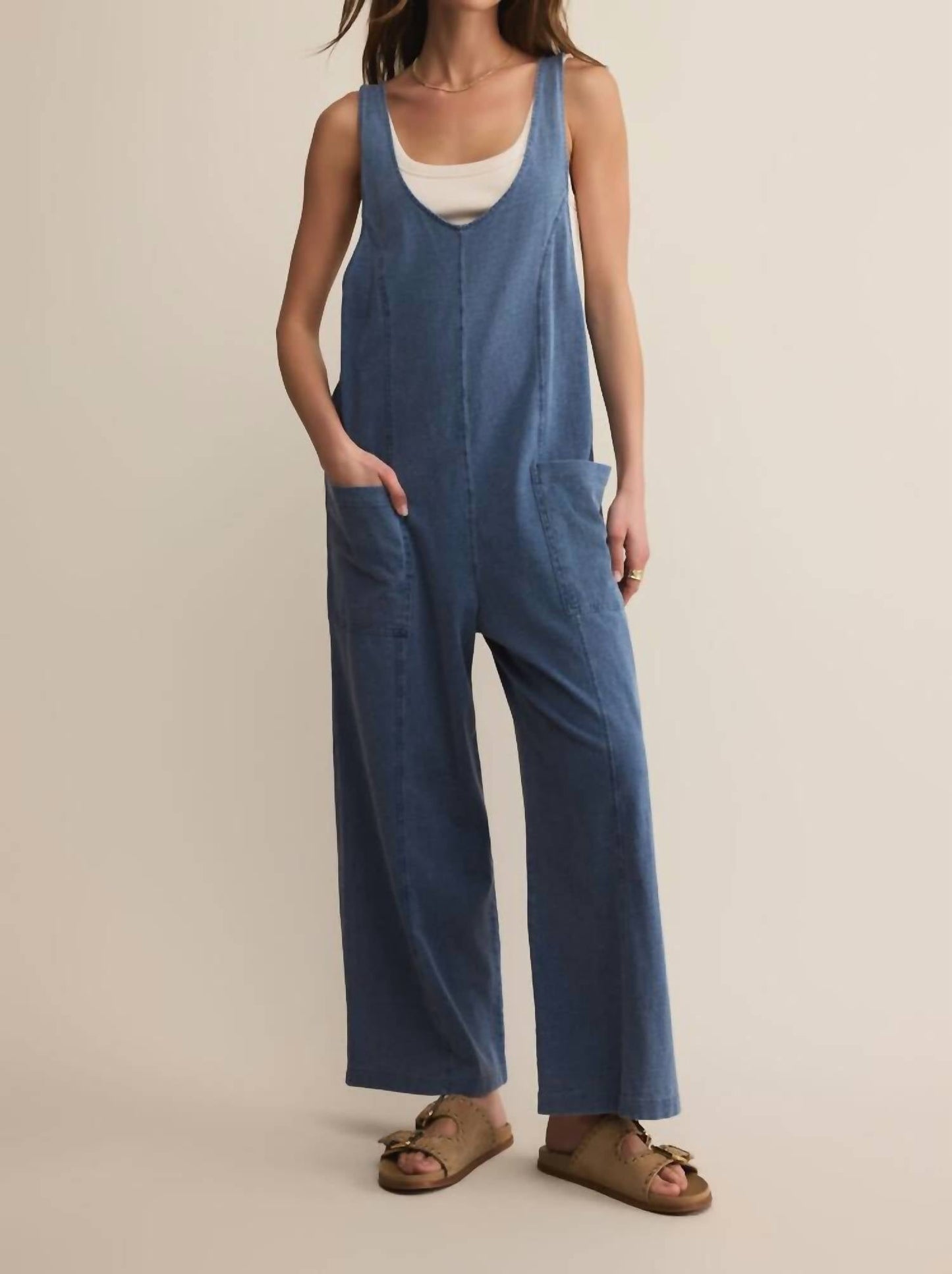 Z Supply - Brasilia Jersey Denim Jumpsuit