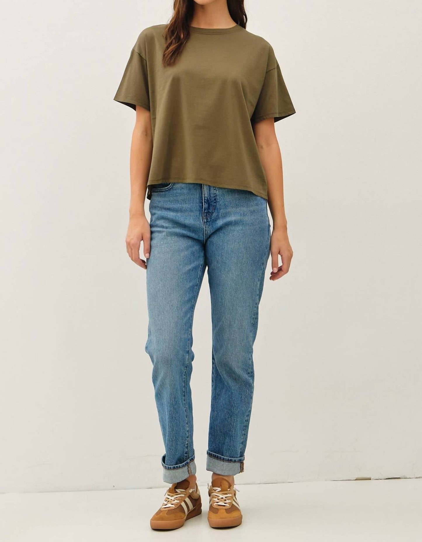 Be Cool - Women's Cotton Jersey Oversized Crop Shirt