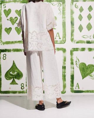 Alemais - Pegasus Embroidered Pull-on Pants