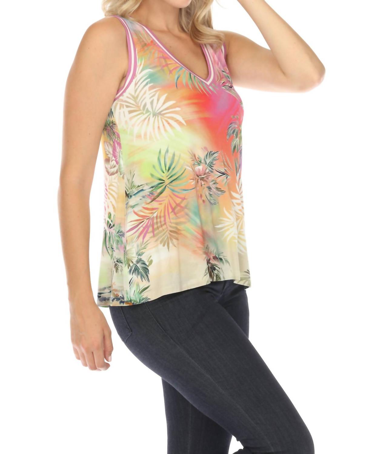 Johnny Was - The Janie Favorite V-neck Swing Tee