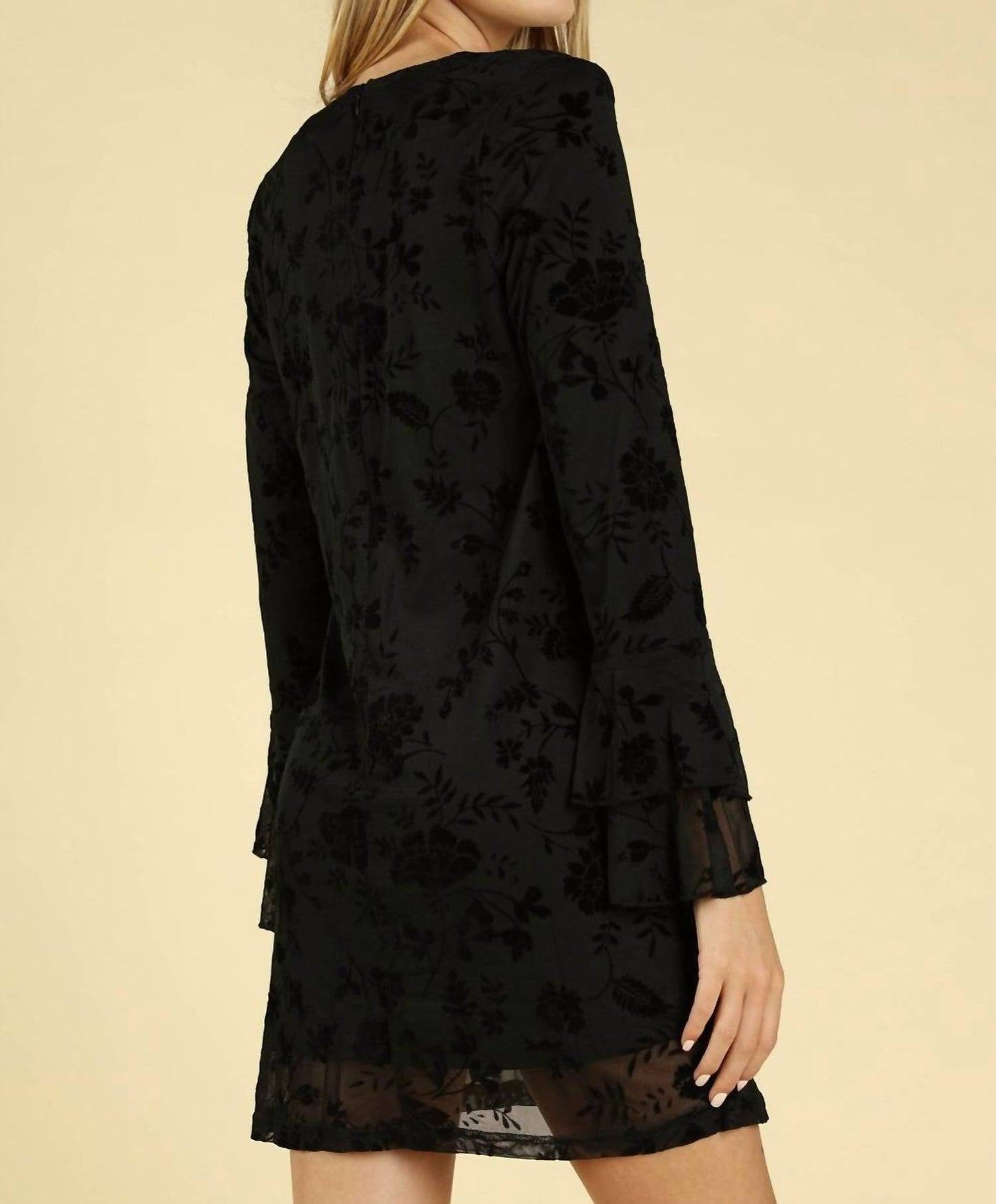 Honey Punch - Floral Velvet Burnout Dress