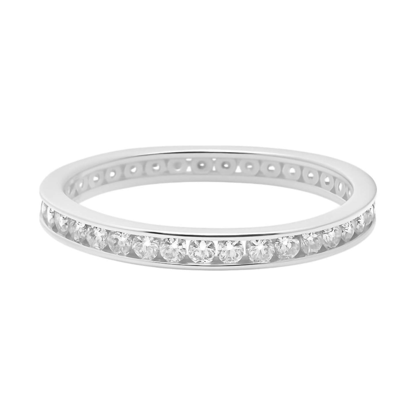Allyanna Gifts - Women's Moissanite Pave Eternity Band Ring