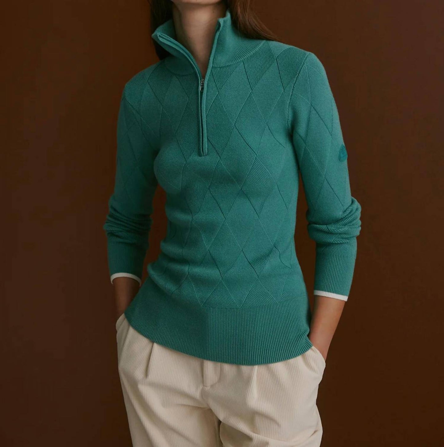 Varley - Lawson Half Zip Knit Top