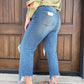 Risen - Tina High Rise Distressed Crop Straight Jeans