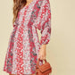 Andree By Unit - Multi Floral Dolman Sleeve Dress