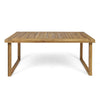 Outdoor Acacia Wood Dining Table, Sandblast Finish