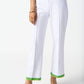 Joseph Ribkoff - Embroidered Trim Wide Leg Pants