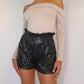 Elan - Vegan Leather Shorts