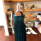 Blu Pepper - Velvet Tie Strap Pleated Midi Dress