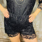Merigold Kiss - Onyx Lace Romper