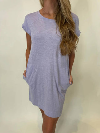 Bobi - Short Sleeve Raglan Mini Dress