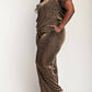 The Curve La - Plus Size Glitter Knit Short Sleeve Top And Wide Leg Pants Set