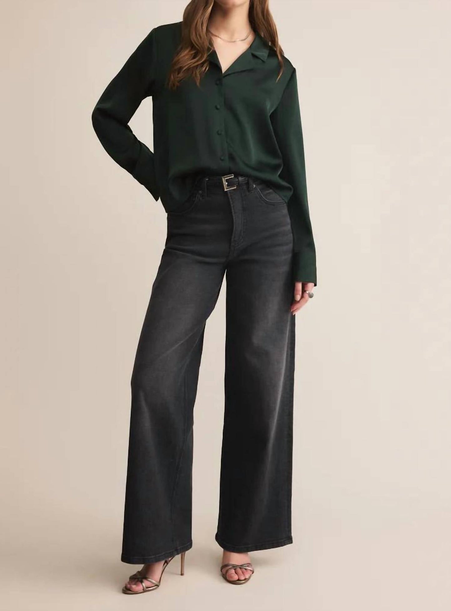 Z Supply - Ana Satin Button Up Top