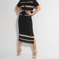 Joseph Ribkoff - Striped High-waist Bodycon Skirt