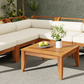 6 Piece Acacia Wood Outdoor Modular Sectional with Daybed and Tea Table