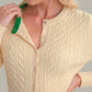 525 America - Julianna Cable Knit Crewneck Cardigan